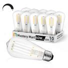 Lâmpadas Edison vintage MASTERY MART E26 Led 5,5 W 5000 K, pacote com 10