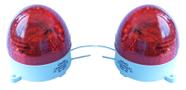 Lâmpadas Estrobo Flash Redondo Vermelha para usar em 220V Alarme, DJ, Pânico