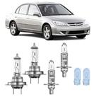 Lampadas Farol Alto Civic 2004 2005 Halogenas Amarelas