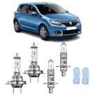 Lampadas farol alto sandero 2015 16 17 18 19 20 2021 halogenas amarelas