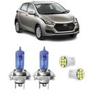 Lâmpadas farol baixo alto lanterna hb20 super branca 8500k