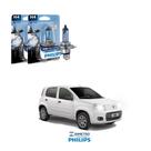 Lâmpadas Farol Fiat Uno Philips H4 BlueVision