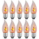 Lâmpadas Flame Hompavo Upgraded E26 Flickering Fire, pacote com 10