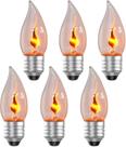Lâmpadas Flame Hompavo Upgraded E26 Flickering Fire, pacote com 6