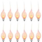 Lâmpadas Flicker Flame Candle Doratale 1W 120V E12, pacote com 12