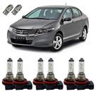 Lâmpadas Halógenas Alto Baixo Milha 3200K Honda City T10