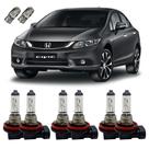 Lâmpadas Halógenas Alto Baixo Milha 3200K Honda Civic T10