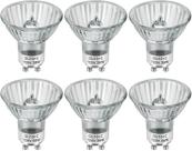 Lâmpadas halógenas Serbion GU10 35 W reguláveis em branco quente (pacote com 6) Lâmpadas halógenas Serbion GU10 35 W reguláveis em branco quente (pacote com 6)