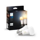 Lâmpadas inteligentes Philips Hue A19 LED 9,5 W, pacote com 2