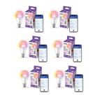 Lâmpadas inteligentes WiZ LED Full Color A19 9W 800LM, pacote com 6