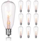 Lâmpadas Jasneniebo Edison ST40 7W E17 Screw Base, pacote com 10