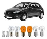 Lâmpadas lanterna traseira seta ré freio peugeot 206 e 207 todos