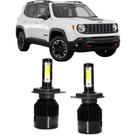Lampadas led 6000k 7800 lumens jeep renegade foco simples