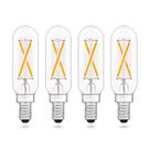 Lâmpadas LED AIELIT T8/T6/T25 2W (25W) brancas quentes 2700K, pacote com 4 Lâmpadas LED AIELIT T8/T6/T25 2W (25W) brancas quentes 2700K, pacote com 4