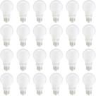 Lâmpadas LED Amazon Basics A19 9W (60W) brancas quentes, pacote com 24