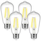 Lâmpadas LED Ascher Dimmable Vintage Edison 6W (pacote com 4)