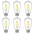 Lâmpadas LED Ascher Vintage ST58 6W 4000K E26 Não reguláveis