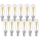 Lâmpadas LED Beonllay T6 2W 25W equivalentes 3000K E12 reguláveis