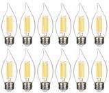 Lâmpadas LED BORT C35/CA11 Chandelier 4W 2700K E26, pacote com 12