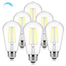 Lâmpadas LED Brightever 7W 850LM Vintage E26 5000K, pacote com 6