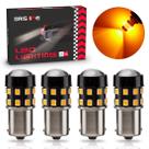 Lâmpadas LED BRISHINE 1156 1003 1141 7506 BA15S Amarelo Âmbar 9-30V