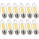 Lâmpadas LED Chandelier FLSNT, equivalentes a 100 W, E26, pacote com 12