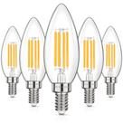 Lâmpadas LED Chandelier GGOYING 4W 2700K E12 Candle, pacote com 5