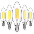 Lâmpadas LED Chandelier GGOYING 4W 4000K E12 Candle, pacote com 5