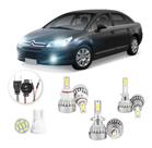 Lampadas Led Citroen C4 Pallas 2006 A 2013 H16 H7 H1 20000lm