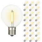 Lâmpadas LED com fio de filamento, pacote com 25 lâmpadas Novelty Lights G50 Lâmpadas LED com fio de filamento, pacote com 25 lâmpadas Novelty Lights G50