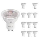 Lâmpadas LED de 6 W GU10 reguláveis em 3000 K, brancas macias (pacote com 12)