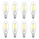 Lâmpadas LED de candelabro AIELIT 5000K Daylight B11 E12 2W, pacote com 8 Lâmpadas LED de candelabro AIELIT 5000K Daylight B11 E12 2W, pacote com 8