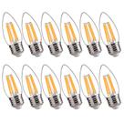 Lâmpadas LED de candelabro FLSNT 100W equivalentes a 800LM 2700K, pacote com 12