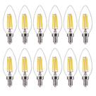 Lâmpadas LED de candelabro FLSNT 5000K Daylight 5,5 W, pacote com 12