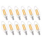 Lâmpadas LED de candelabro FLSNT 5,5 W 800 LM B11 E12 2700K, pacote com 12