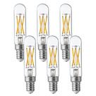 Lâmpadas LED de candelabro FLSNT T6 reguláveis 5,5 W 5000 K 550 lm 6 unidades