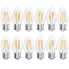 Lâmpadas LED de candelabro GVVoohome E26 Base 6W 2700K, pacote com 12