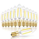 Lâmpadas LED de candelabro Hizashi 2W 200LM 5000K E12 reguláveis, pacote com 12