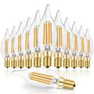 Lâmpadas LED de candelabro Hizashi 6W 550LM 2700K E12, pacote com 12