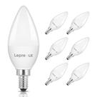 Lâmpadas LED de candelabro Lepro E12 5,5 W 40 W Equiv, pacote com 6 Lâmpadas LED de candelabro Lepro E12 5,5 W 40 W Equiv, pacote com 6