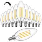 Lâmpadas LED de candelabro SHINESTAR 60W equivalentes, pacote com 12