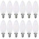 Lâmpadas LED de candelabro SHUWDKAR Frosted E12 2W (equivalente a 25W), pacote com 12