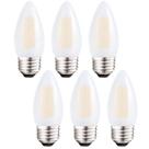 Lâmpadas LED de candelabro Sunaiony reguláveis 4W, pacote com 6
