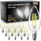 Lâmpadas LED de candelabro TJOY reguláveis 4,5 W (pacote com 12) 5000 K Lâmpadas LED de candelabro TJOY reguláveis 4,5 W (pacote com 12) 5000 K