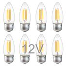 Lâmpadas LED de candelabro TOKCON 12V 4W E26, pacote com 8