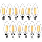 Lâmpadas LED de candelabro Yochoice 4W 2700K brancas quentes (pacote com 12) Lâmpadas LED de candelabro Yochoice 4W 2700K brancas quentes (pacote com 12)