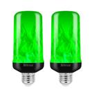 Lâmpadas LED de chama Bitrue Green Flame Effect E26, pacote com 2