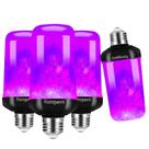 Lâmpadas LED de chama Hompavo atualizadas em 4 modos E26/E27 (pacote com 4)