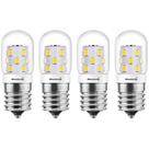 Lâmpadas LED de micro-ondas Maelsrlg 3W 380lm E17 reguláveis, pacote com 4