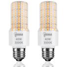 Lâmpadas LED de milho RIUVAO 40W 5000lm 3000K E26/E27, pacote com 2